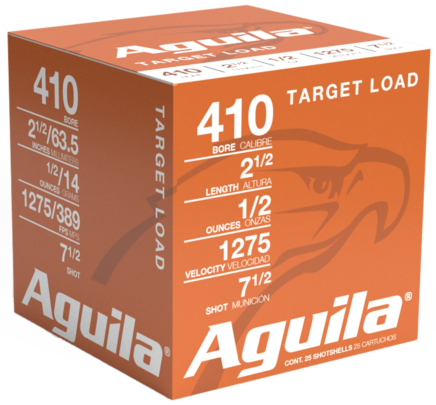 Aguila 1CHB4137 Birdshot High Velocity 410Gauge 2.50" 1/2oz 7.5Shot 25 Per Box/20 Case