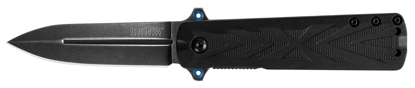 Kershaw 3960 Barstow 3" Folding Spear Point Plain Black Oxide Blackwash 8Cr13MoV SS Blade Black Glass-Filled Nylon Handle Includes Pocket Clip
