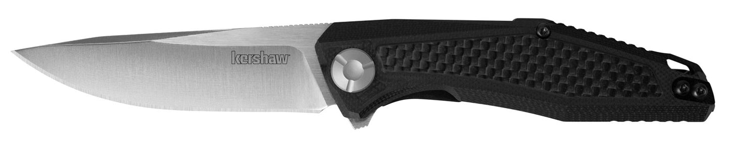 Kershaw 4037 Atmos 3" Folding Drop Point Plain Satin 8Cr13MoV SS Blade Black Textured Carbon Fiber/G10 Handle Includes Pocket Clip