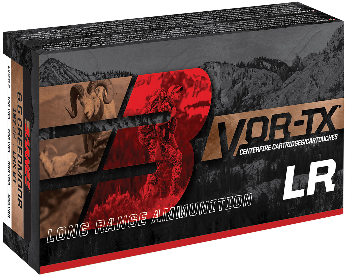 Barnes Bullets 30232 VOR-TX Long Range 6mmCreedmoor 95gr LRX Boat Tail 20 Per Box/10 Case