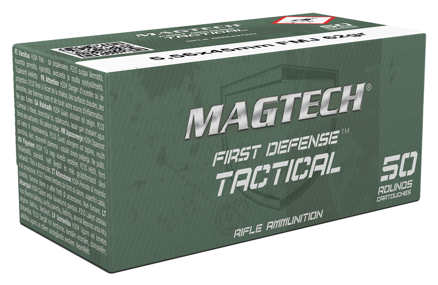 Magtech 556B Tactical/Training 5.56x45mmNATO 62gr Full Metal Jacket 50 Per Box/20 Case