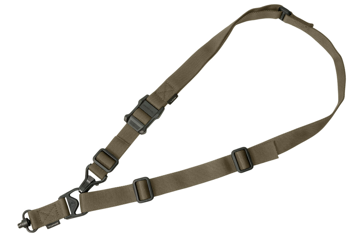 Magpul MAG515RGR MS3 Single QD Sling GEN2 made of Nylon Webbing with Ranger Green Finish, Adjustable One-Two Point Design & QD Swivel for Rifles