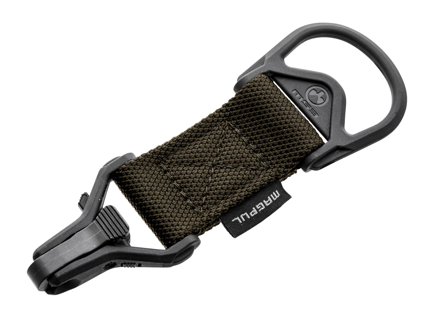 Magpul MAG516RGR MS1/MS3 Sling Adapter made of Steel with Ranger Green Melonite Finish, Polymer Hardware, Nylon 1.25" Webbing & Two to One-Point Design for AR-15, M4 & M16