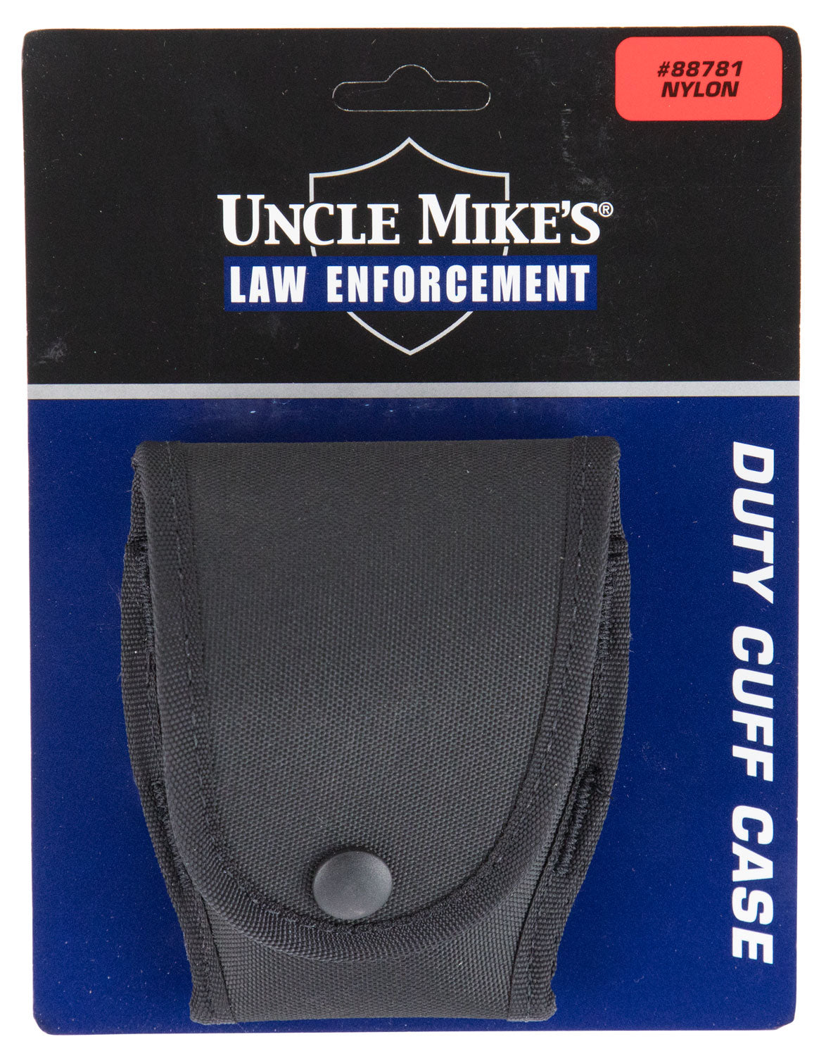 Uncle Mike's 88781 Duty Cuff Case Single Style made of Nylon with Black Finish & Flap for 2.25" Belt Sizes