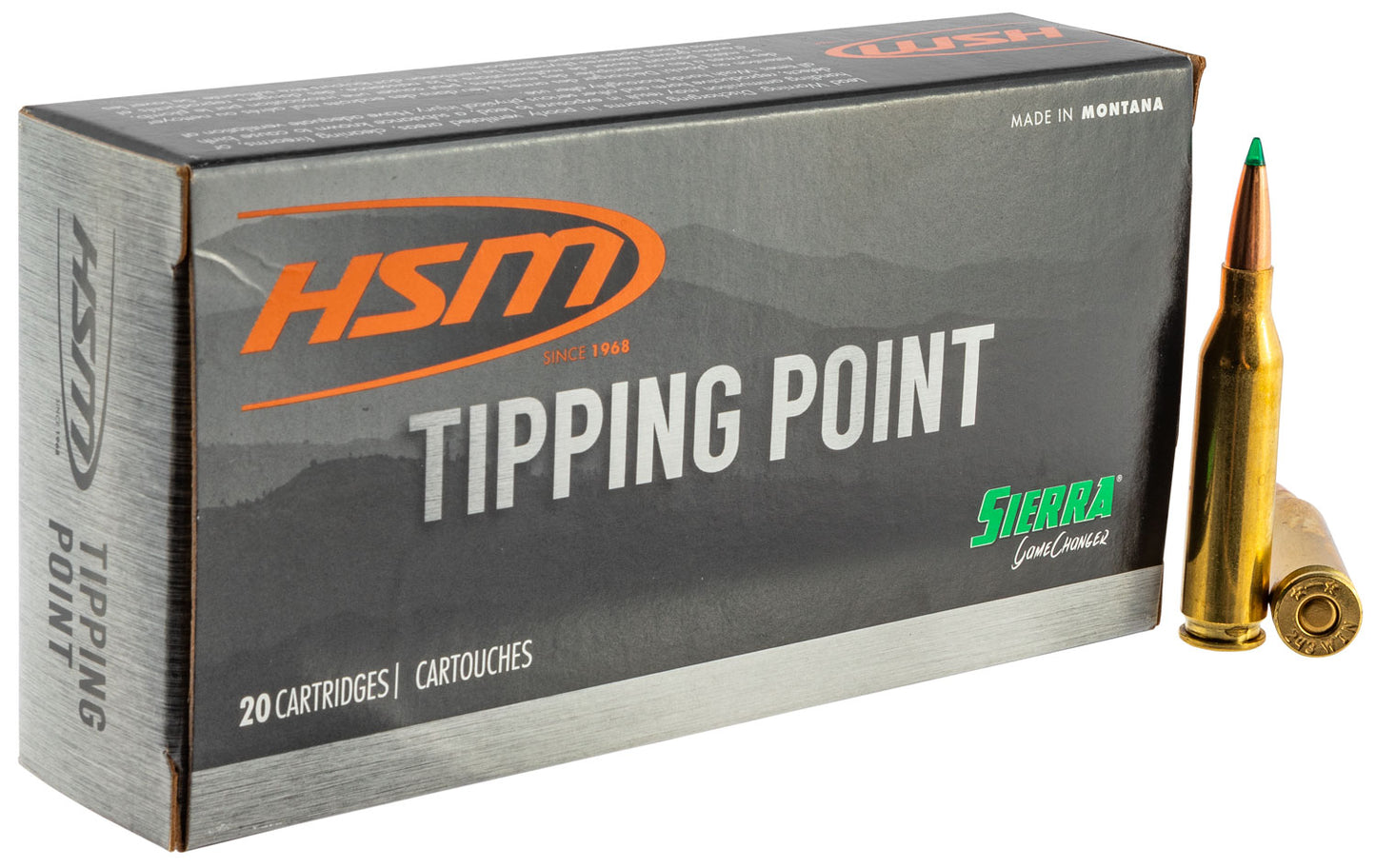 HSM 65CREEDMOOR4N Tipping Point 6.5 Creedmoor 130 gr Sierra GameChanger 20 Per Box/ 25 Case