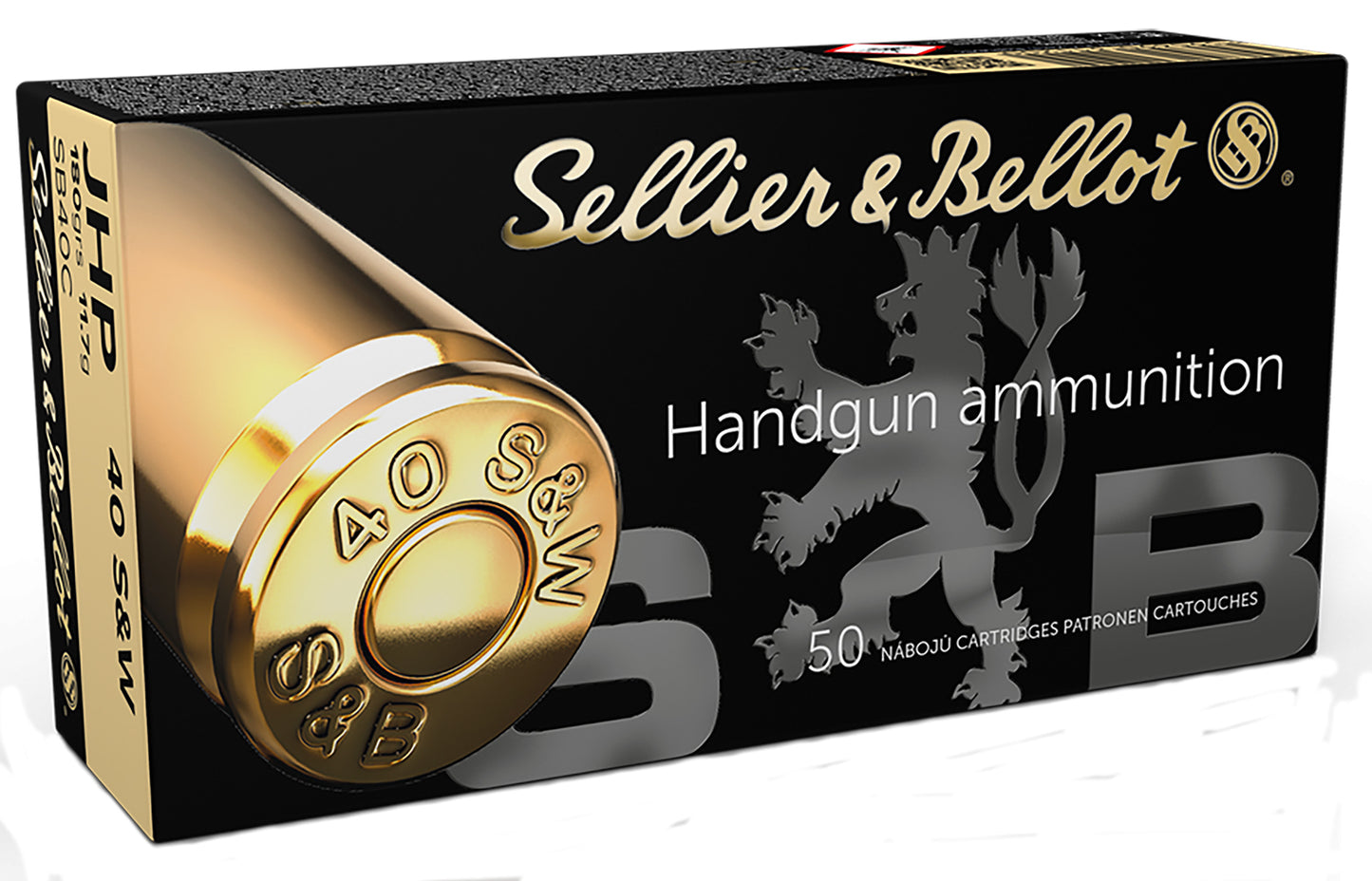 Sellier & Bellot SB40C Handgun 40S&W 180gr Jacketed Hollow Point 50 Per Box/20 Case