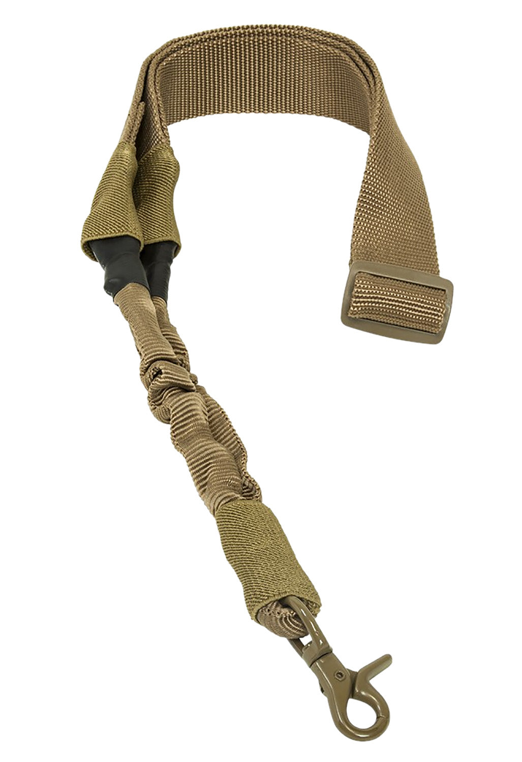 NcStar AARS1PT Single Point Sling 1.50" W x 44"-60" L Adjustable Bungee Tan Nylon