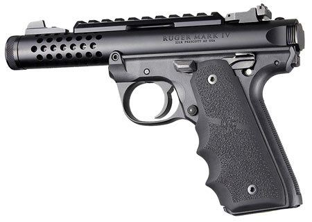 Hogue 79080 Rubber Grip Black with Finger Grooves for Ruger Mark IV 22/45