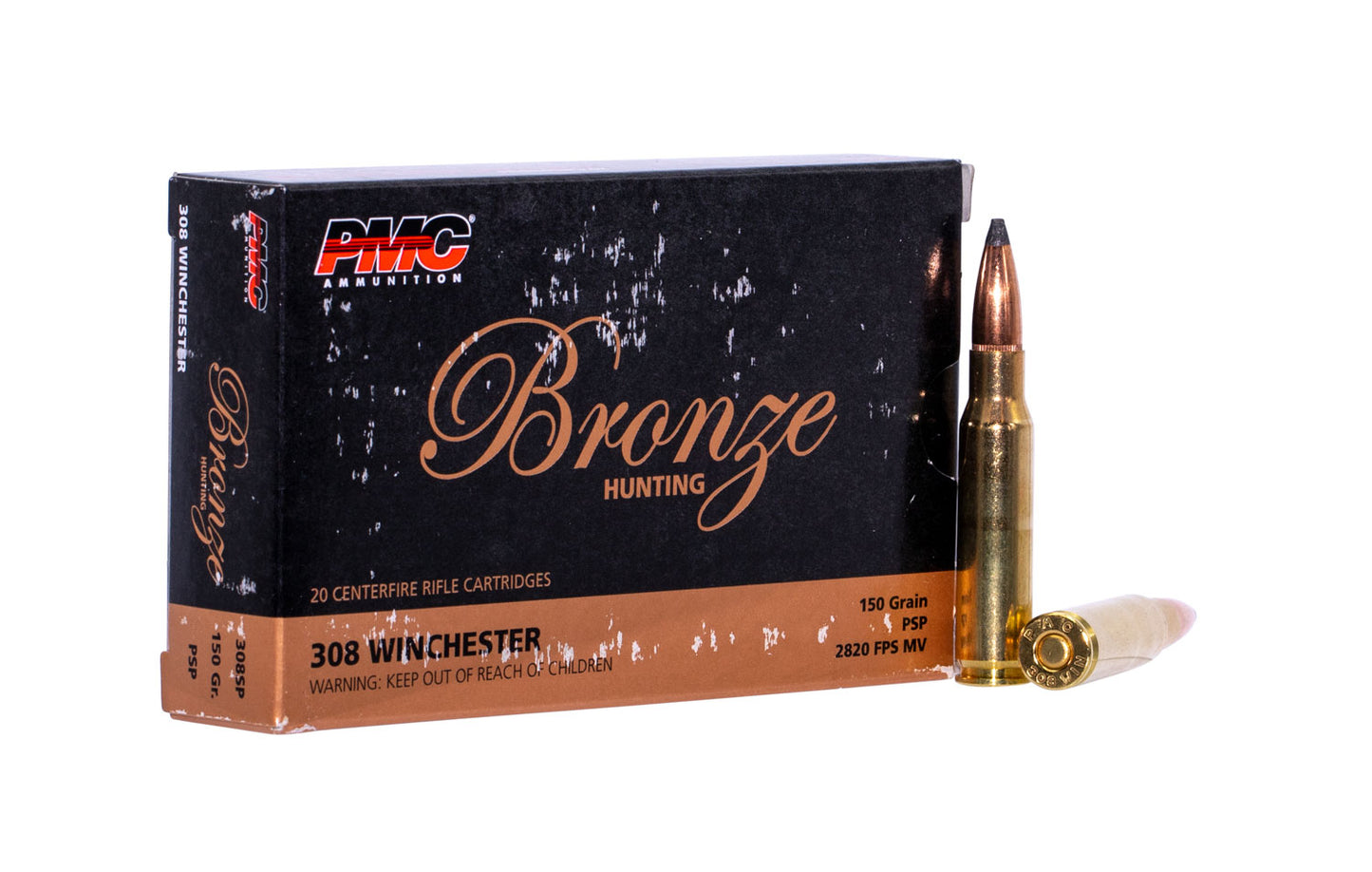 PMC 308SP Bronze 308Win 150gr Pointed Soft Point 20 Per Box/10 Case