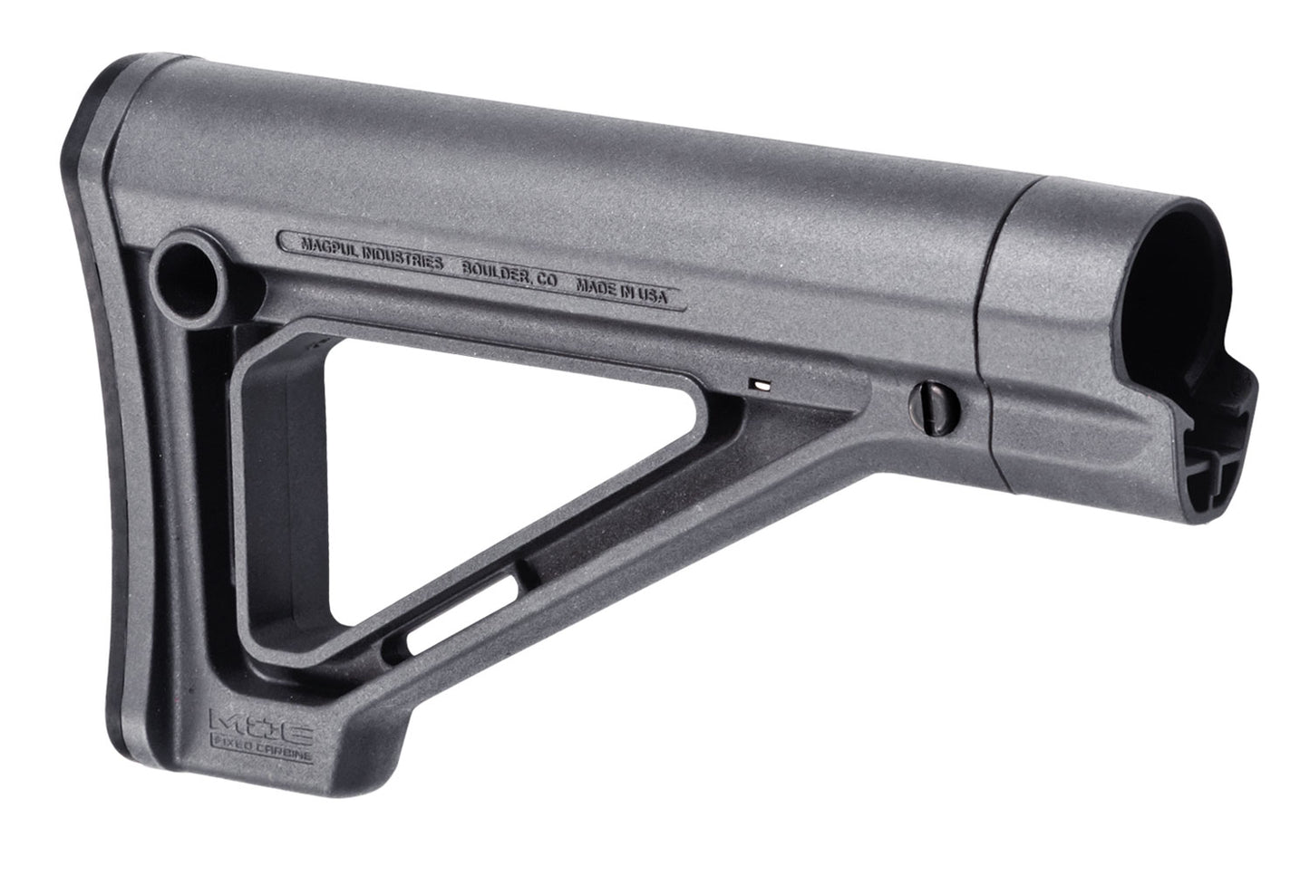 Magpul MAG480GRY MOE Carbine Stock Fixed Stealth Gray Synthetic for AR-15, M16, M4 with Mil-Spec Tube (Tube Not Included)