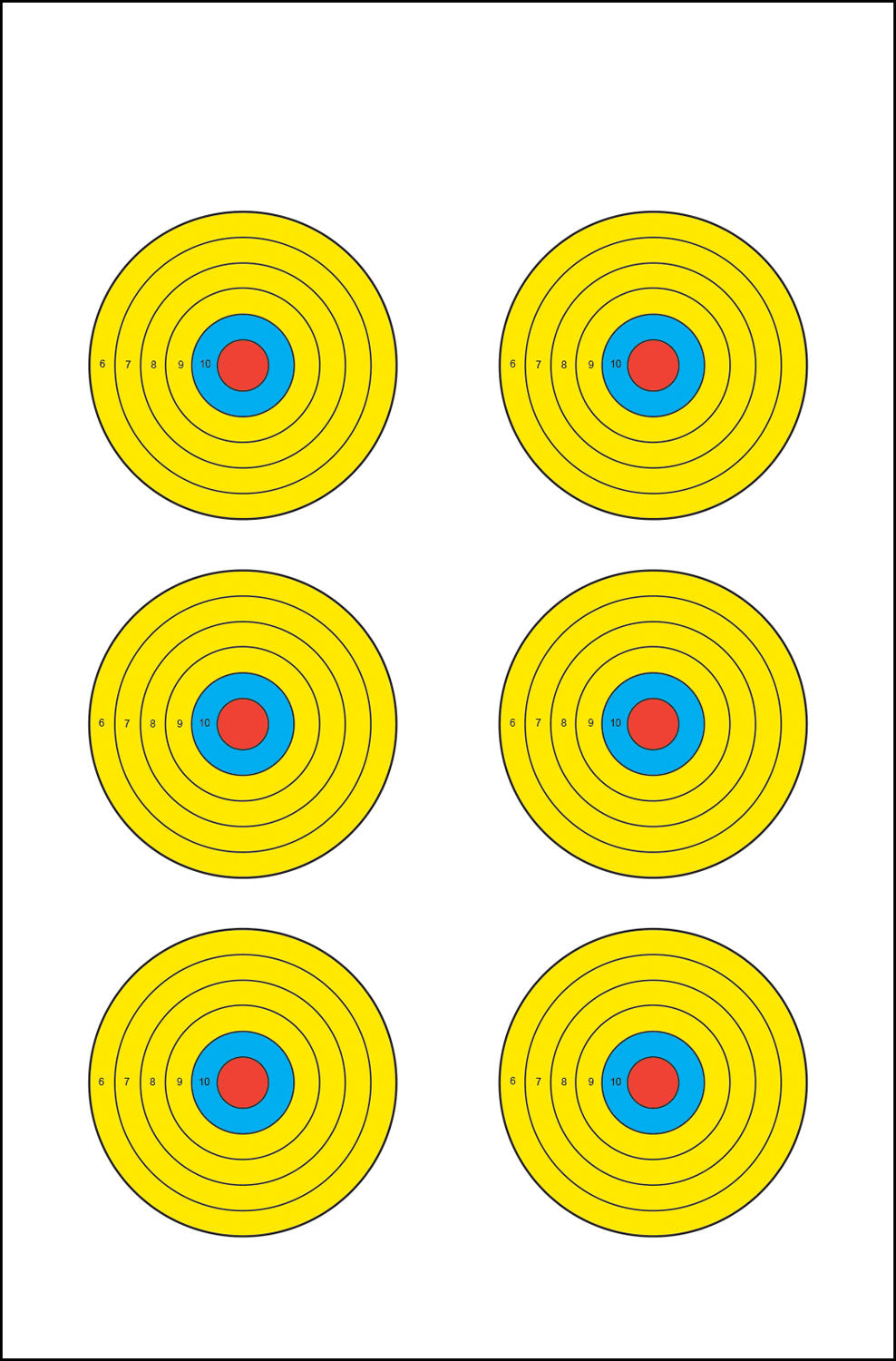 Action Target PRBE6100 High Visibility Bullseye Paper 17.50" x 23" Multi-Color 100 Per Box