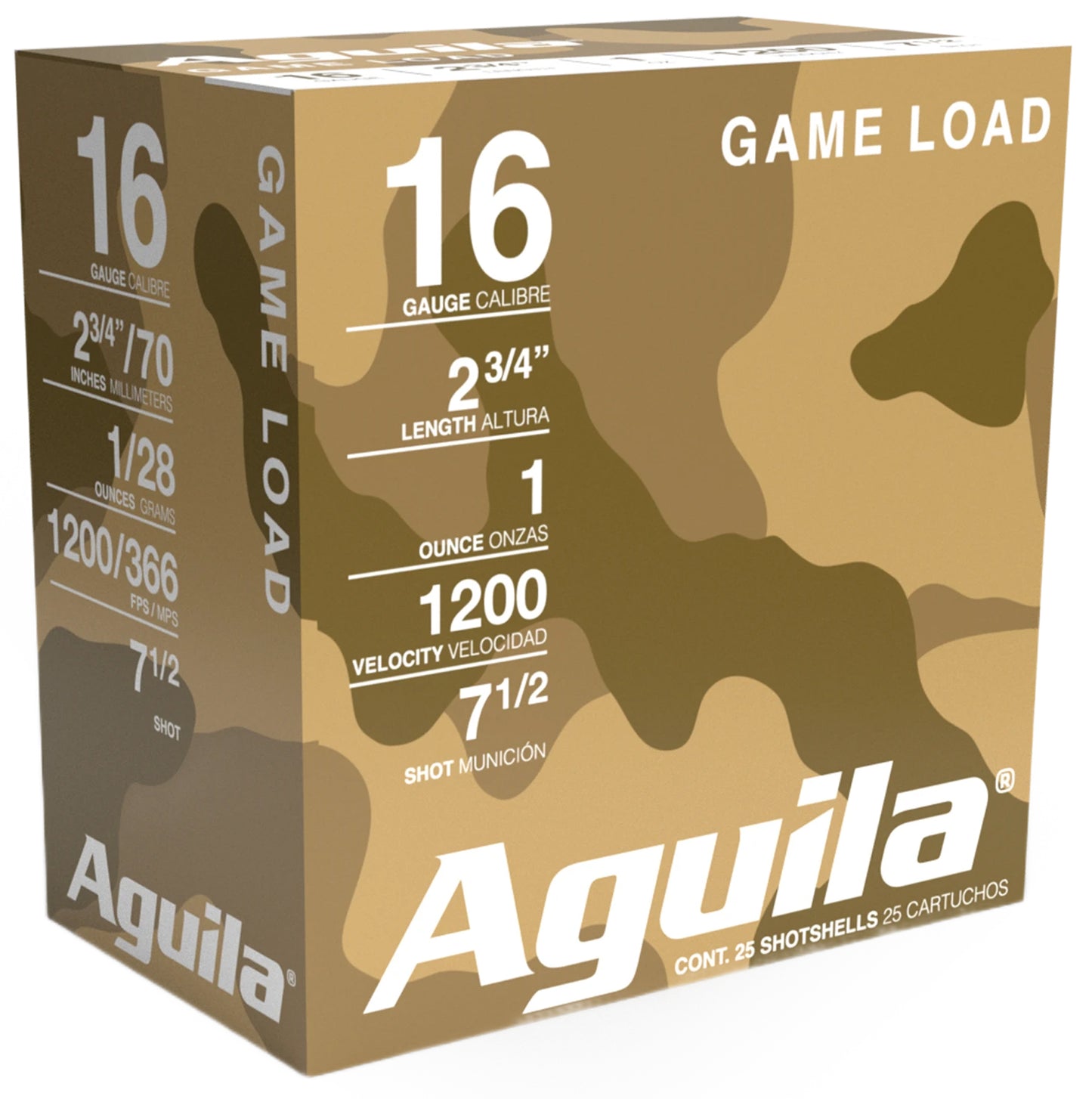 Aguila 1CHB1617 Birdshot Standard Velocity 16Gauge 2.75" 1oz 7.5Shot 25 Per Box/10 Case