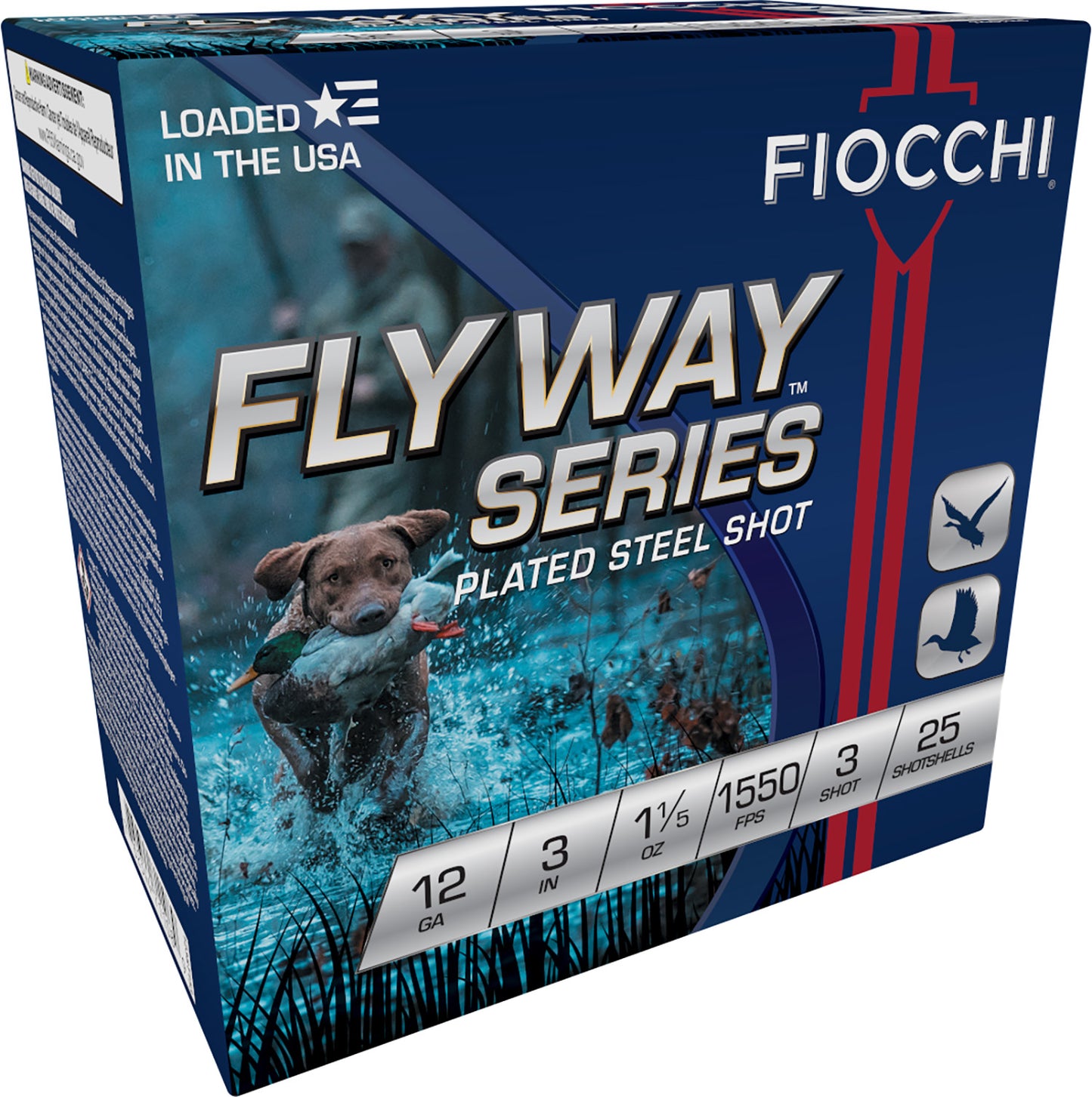 Fiocchi 123ST153 Flyway 12Gauge 3" 1 1/5oz 3Shot 25 Per Box/10 Case