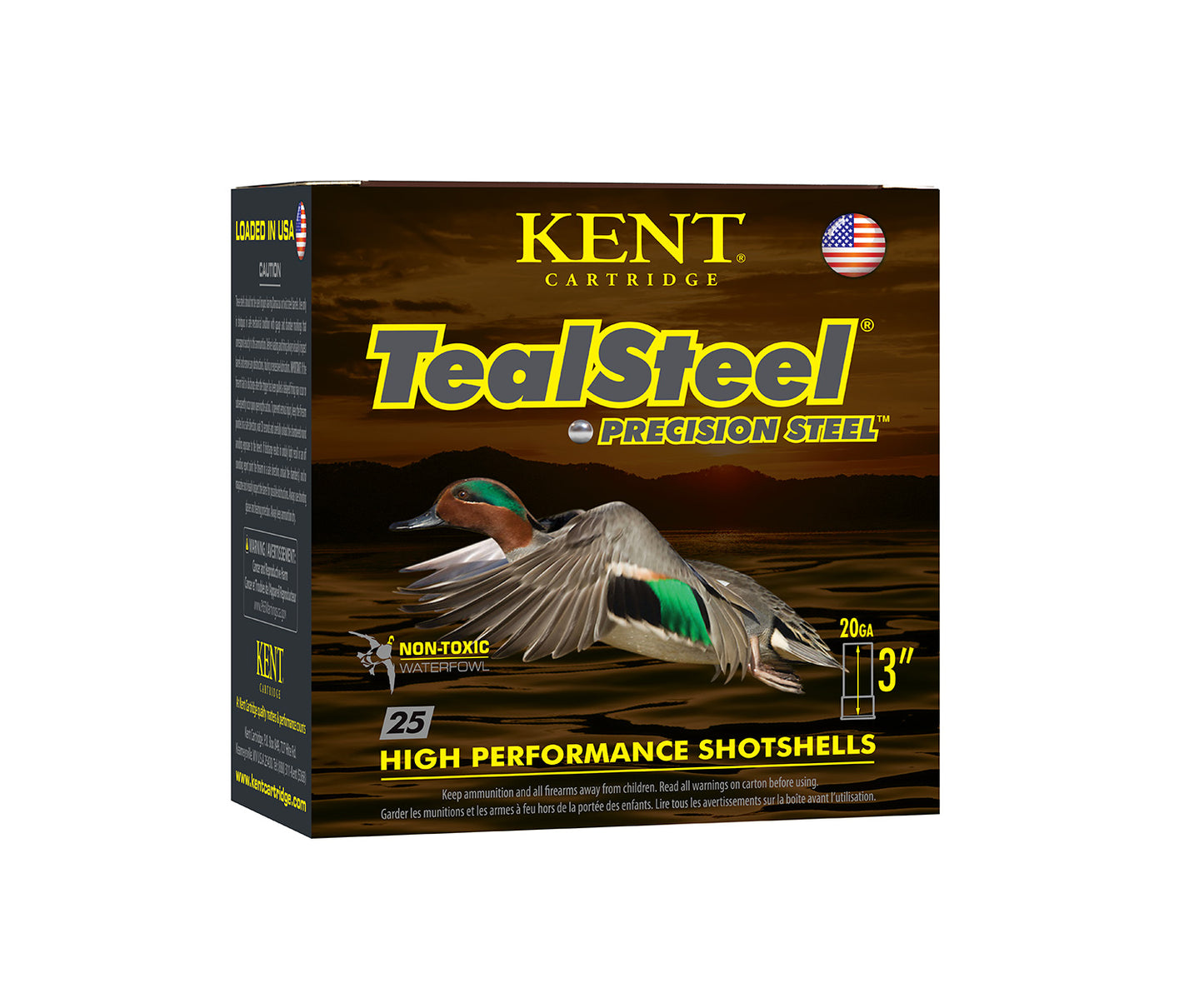 Kent Cartridge KTS203286 TealSteel Precision Steel 20Gauge 2" 1oz 6Shot 25 Per Box/10 Case