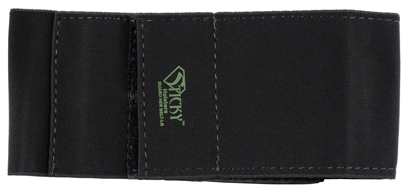 Sticky Holsters GHBTLG Guard Her Garter Size Large Black Elastic