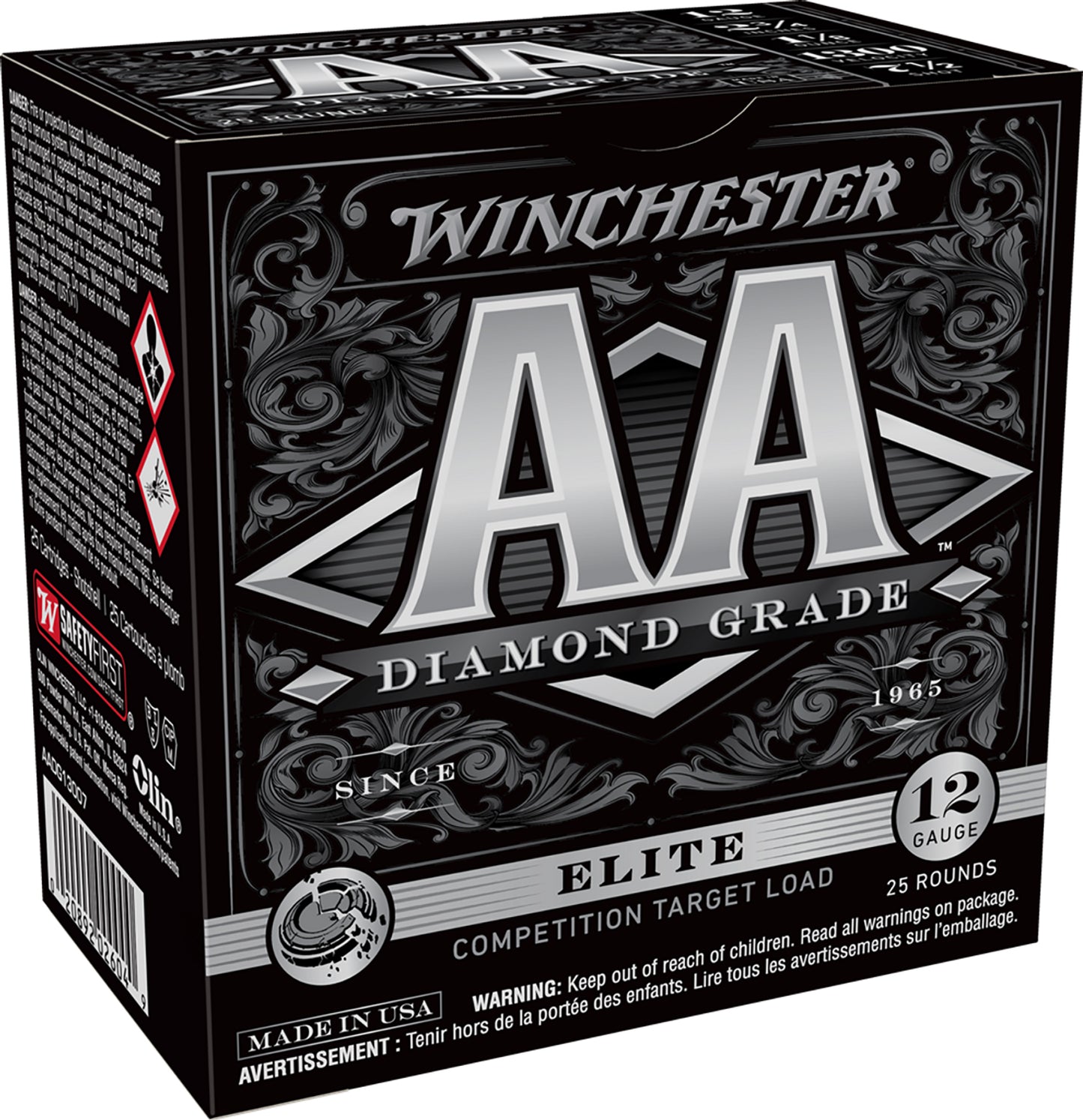 Winchester Ammo AADG13007 AA Diamond Grade 12Gauge 2.75" 1 1/8oz 7.5Shot 25 Per Box/10 Case