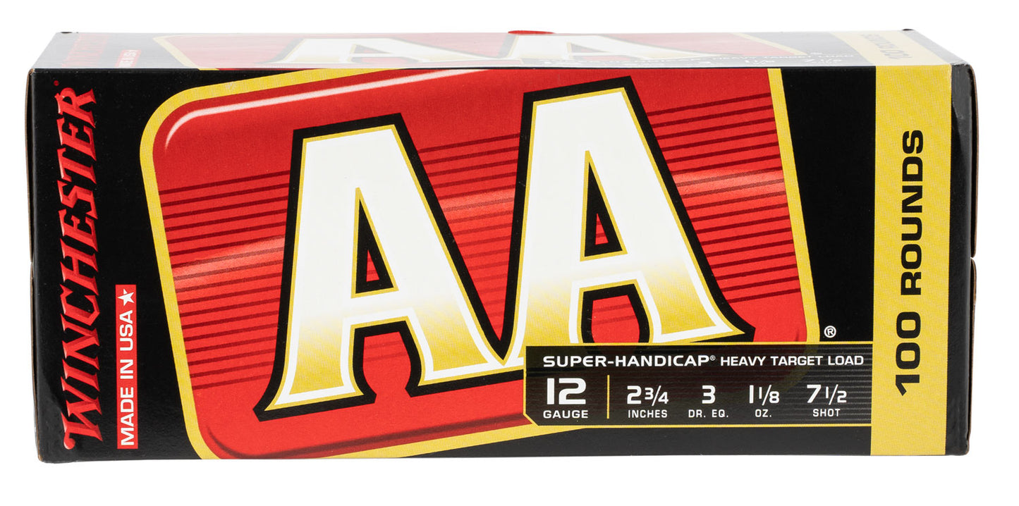 Winchester Ammo AAHA127VP AA Super Handicap Heavy Target 12Gauge 2.75" 1 1/8oz 7.5Shot 100 Bx/2 Case *Value Pack