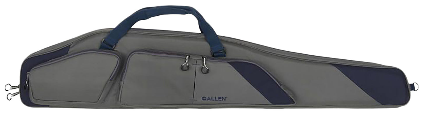 Allen 64250 Kenosha Rifle Case 50" Gray Endura w/Indigo Trim, Foam Padding, Gusseted Accessory Pockets, Lockable Zippers & Adjustable Sling