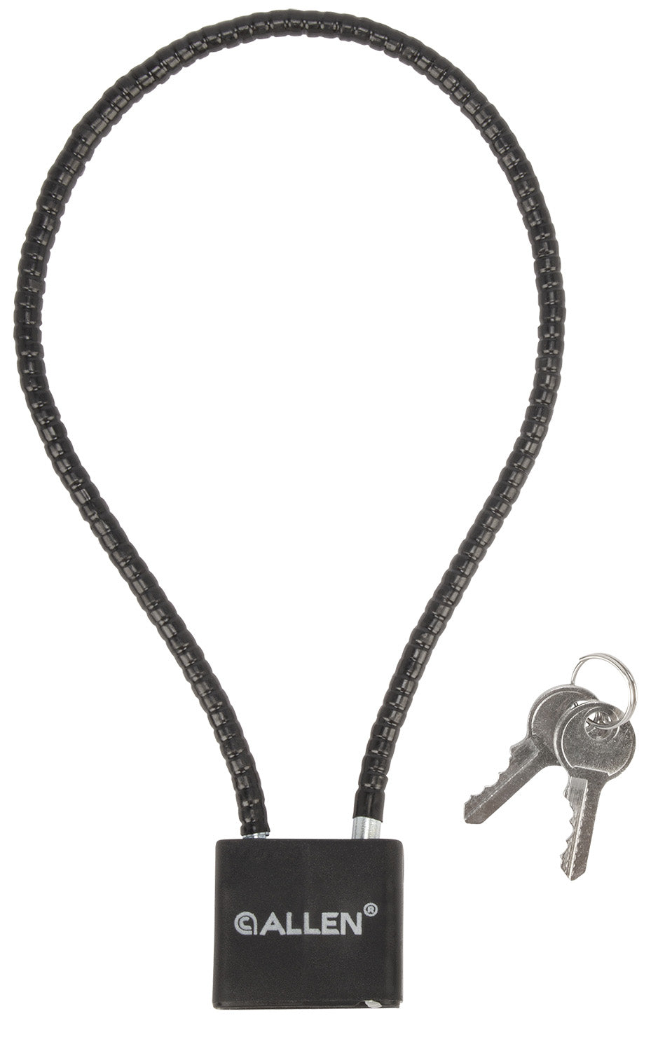Allen 15414 Cable Gun Lock Open With Key Black Stainless Steel Firearm Fit- Handgun/Rifle/Shotgun