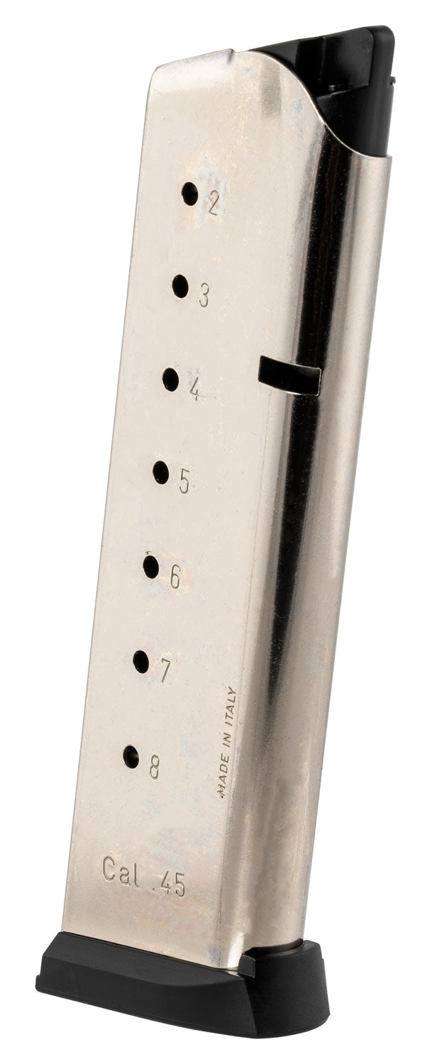 Mec-Gar MGCG4508NPF Standard 8rd 45 ACP Fits 1911 Government Nickel Stainless Steel