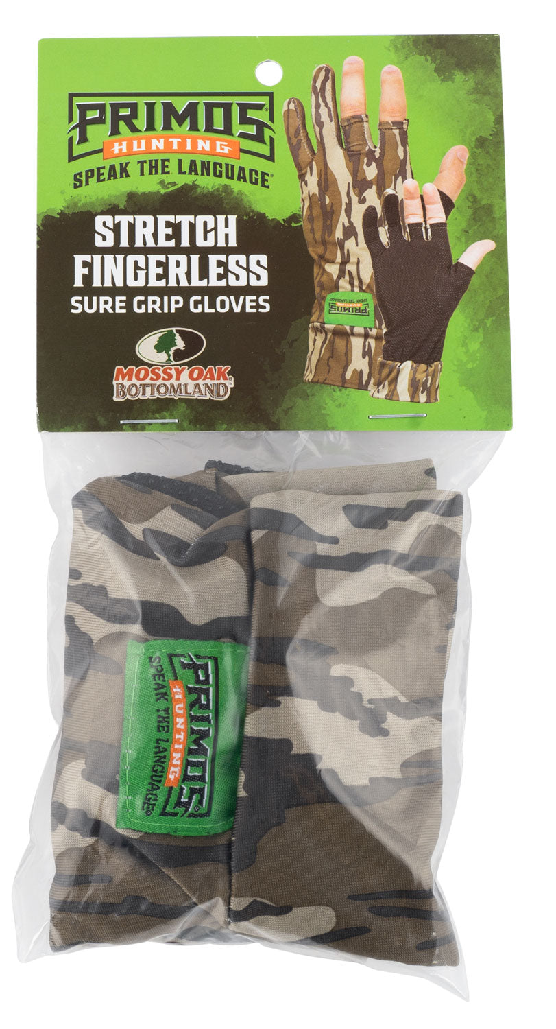 Primos PS6681 Stretch Fit Mossy Oak Original BottomLand Fingerless Neoprene OSFA