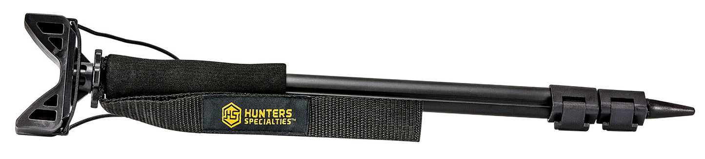 Hunters Specialties 00611 Shooter's Stick Black Aluminum Monopod, 17-36" Vertical Adjustment, Contoured Gun Rest, Wrist Strap, Quick-Release Leg Locks