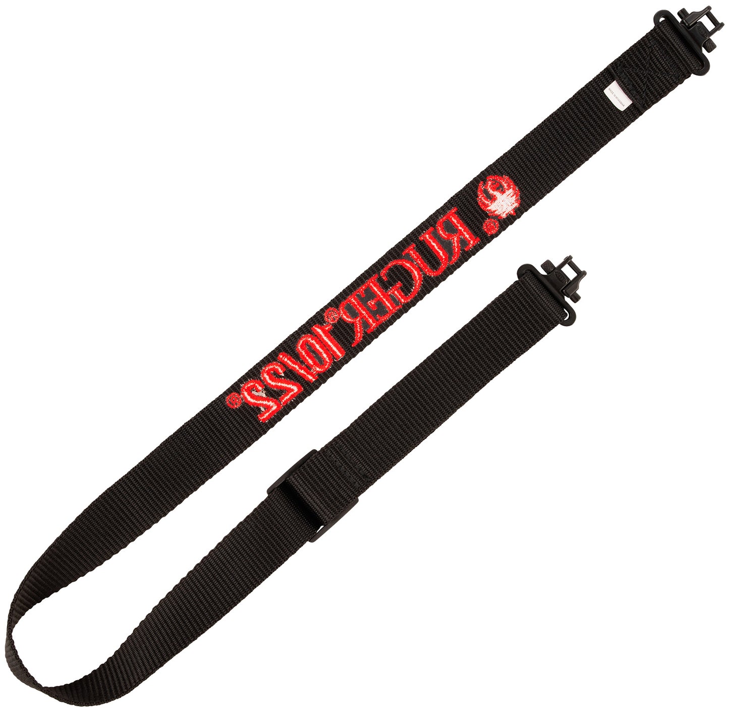 Ruger 27838 10/22 Rifle Sling 1.25" W x 20.15" L Adjustable Black Webbing w/ Red Logo & 300 lb Tested Swivels