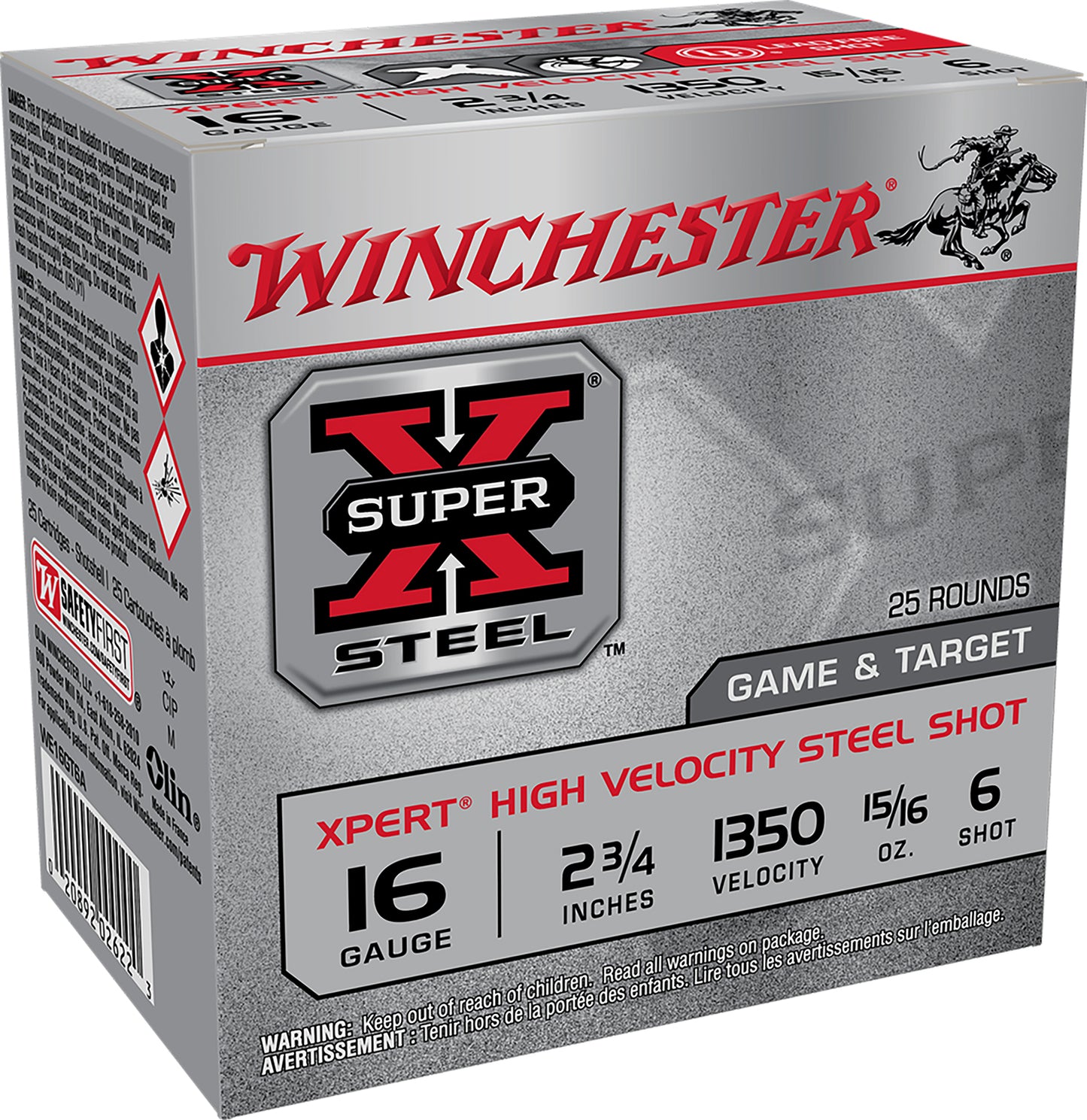 Winchester Ammo WE16GT6A Super X Xpert High Velocity 16Gauge 2.75" 15/16oz 6Shot 25 Per Box/10 Case