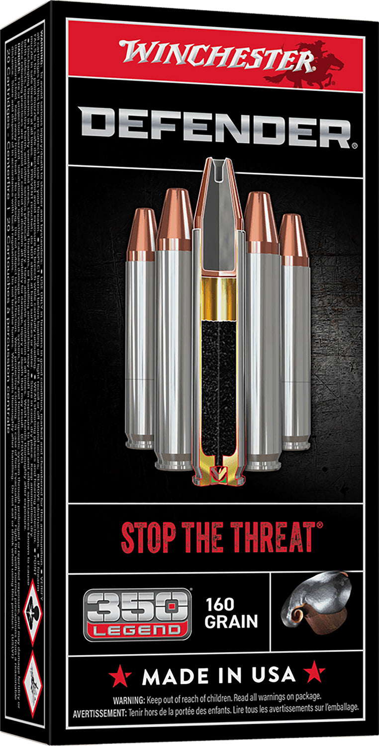 Winchester Ammo S350PDB Defender 350Legend 160gr Bonded Protected Hollow Point 20 Per Box/10 Case