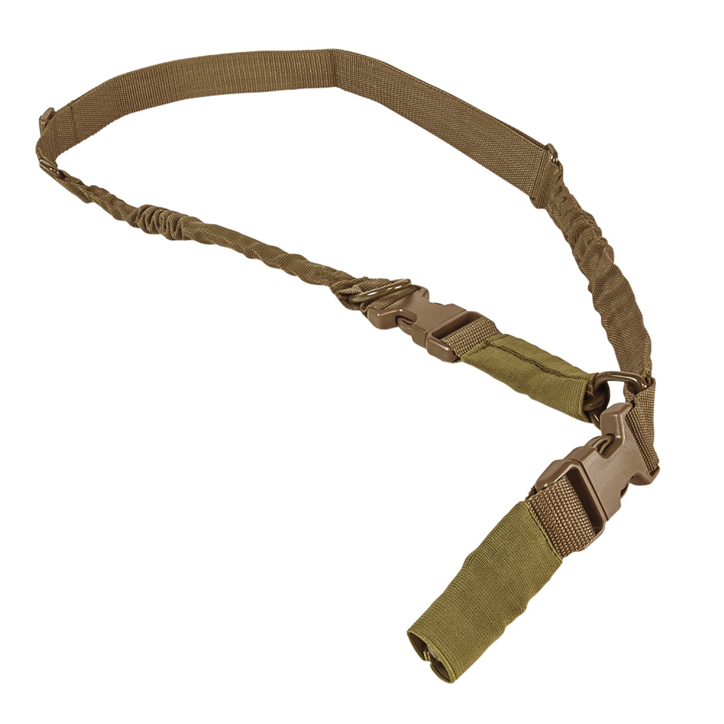 NcStar AARS21PT VISM Sling 1.25" 55"-72" Adjustable Bungee Tan Nylon Strap w/Elastic Shock-Cord 2or1 Point Sling
