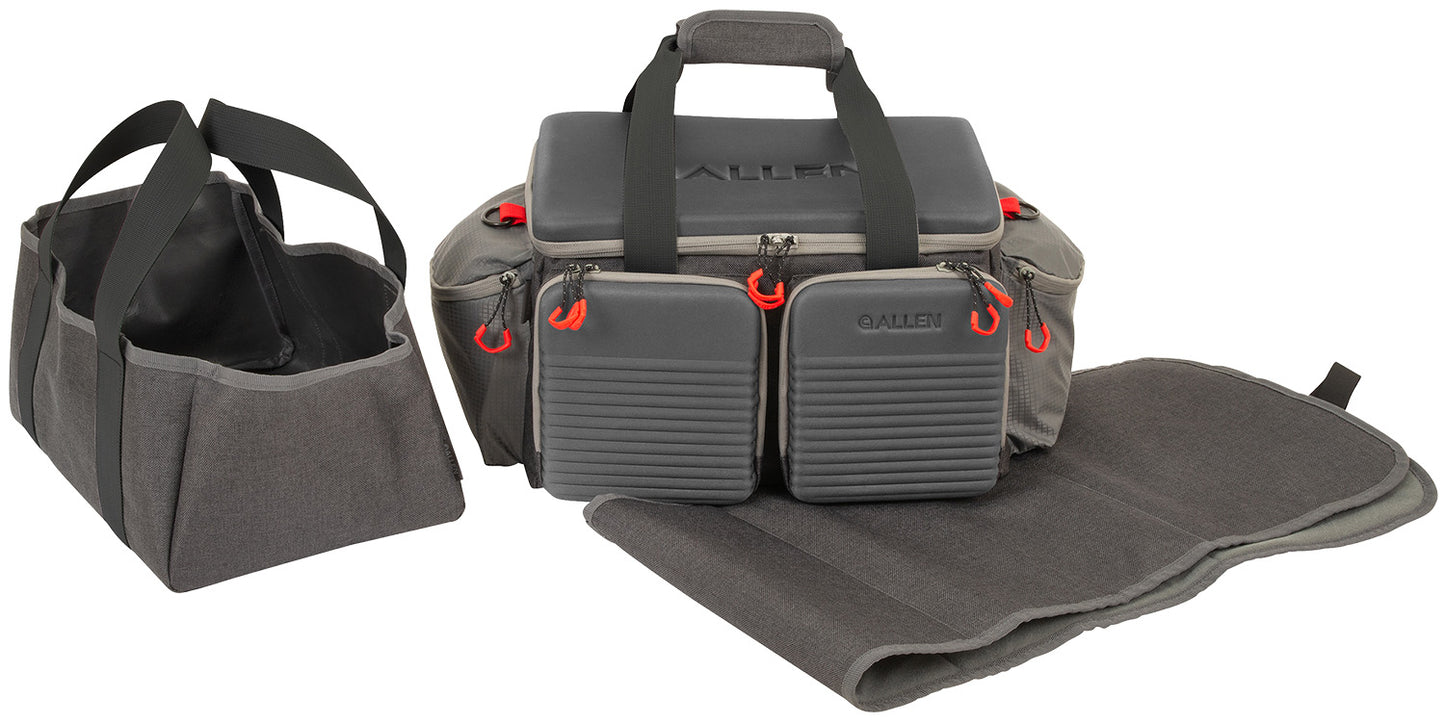 Allen 8325 Competitor Premium Gray Molded Lockable Range Bag w/Internal Tote & Fold-Up Gun Mat