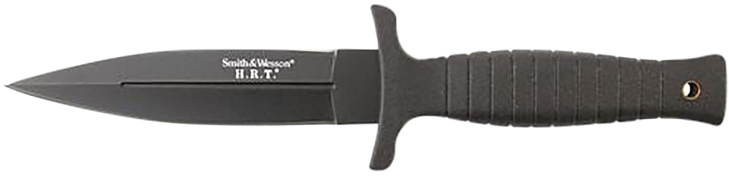 Smith & Wesson Knives SWHRT9BCP H.R.T. 4.75" Fixed Spear Point Plain 7Cr17MoV High Carbon SS Blade Thermoplastic Rubber Handle 9" OAL