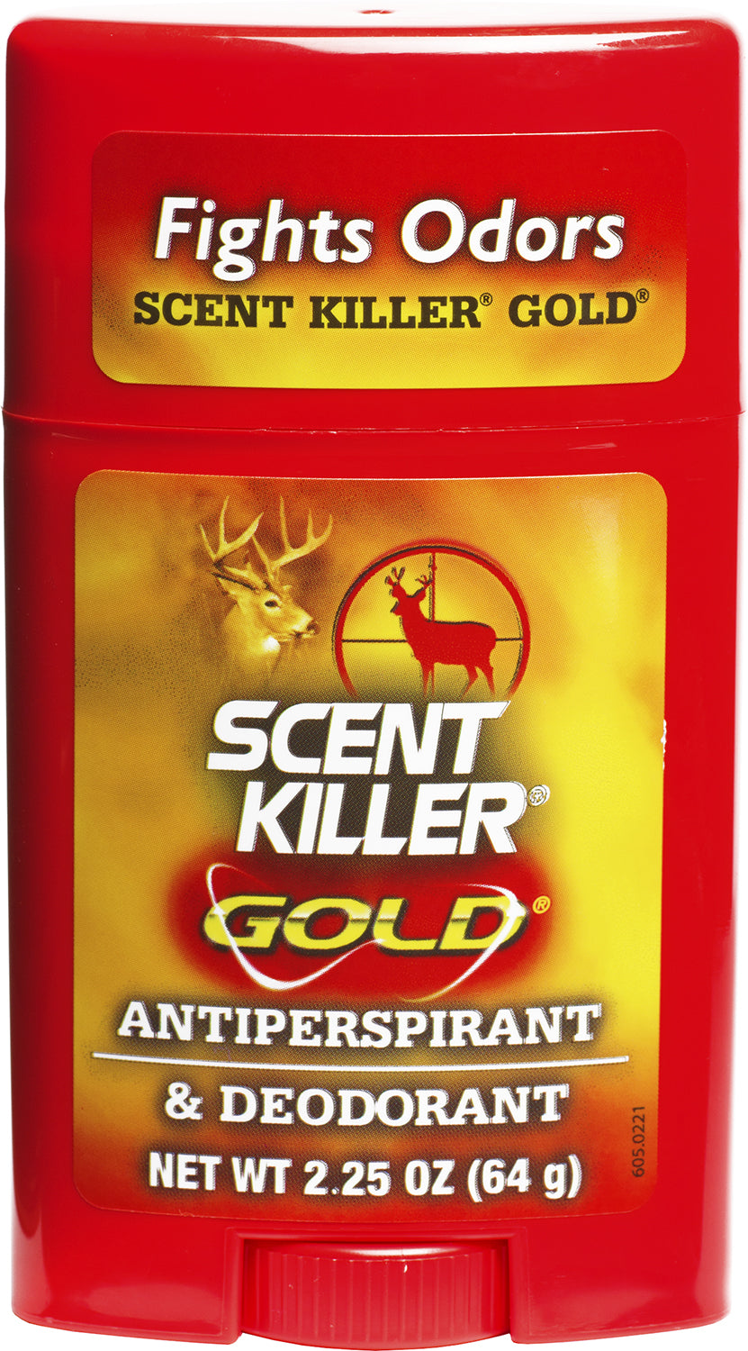 Wildlife Research 1247 Scent Killer Gold Antiperspirant & Deodorant Odor Eliminator Odorless Scent 2.25 oz Stick