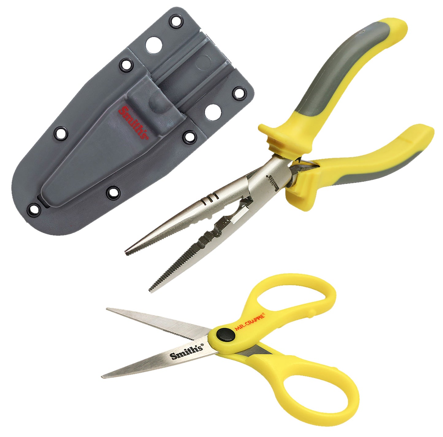 Smiths Products 51297 Mr. Crappie Pliers & Scissor Combo Gray/Yellow Handle