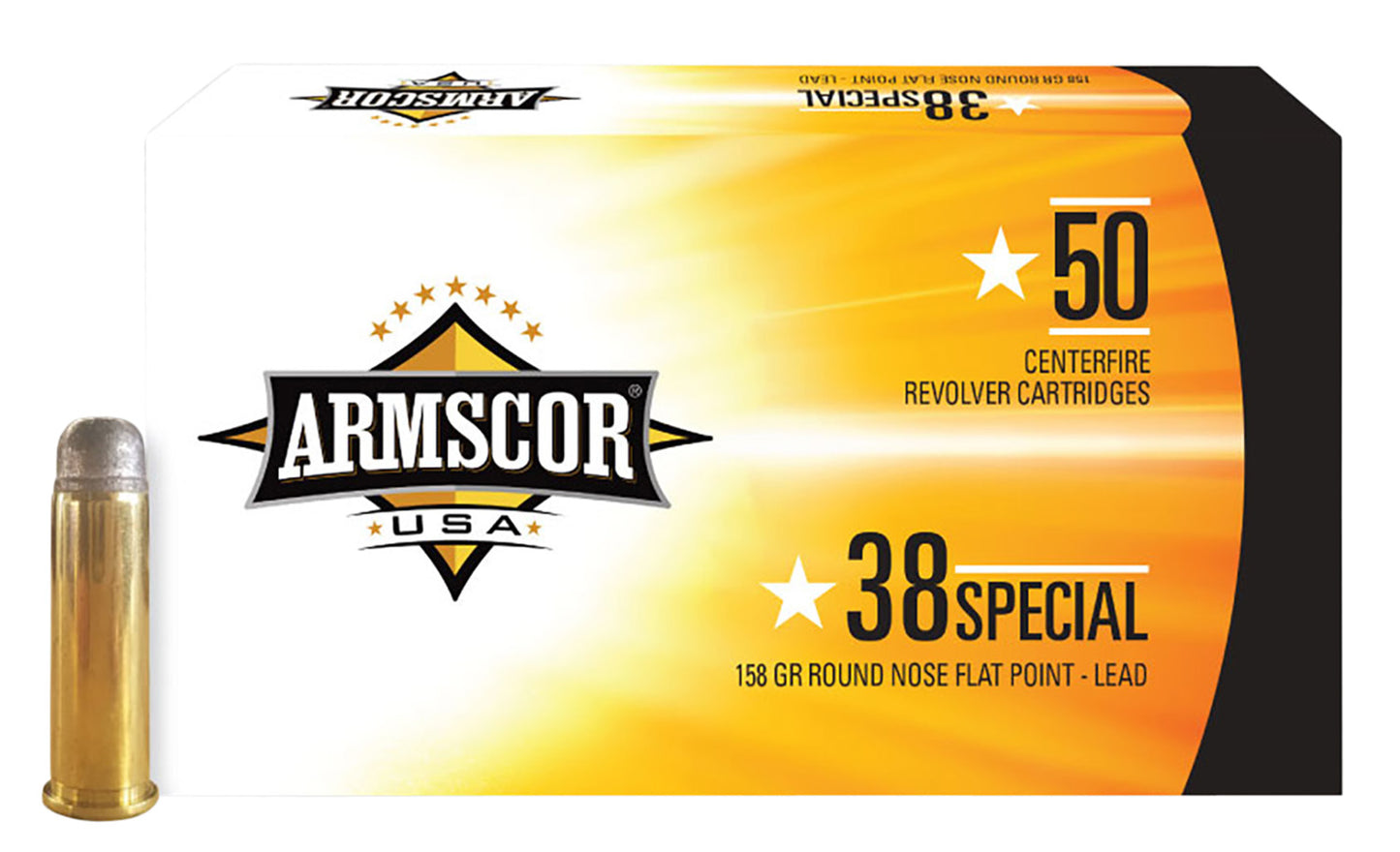 Armscor FAC385N USA 38Special 158gr Lead Round Nose Flat Point 50 Per Box/20 Case