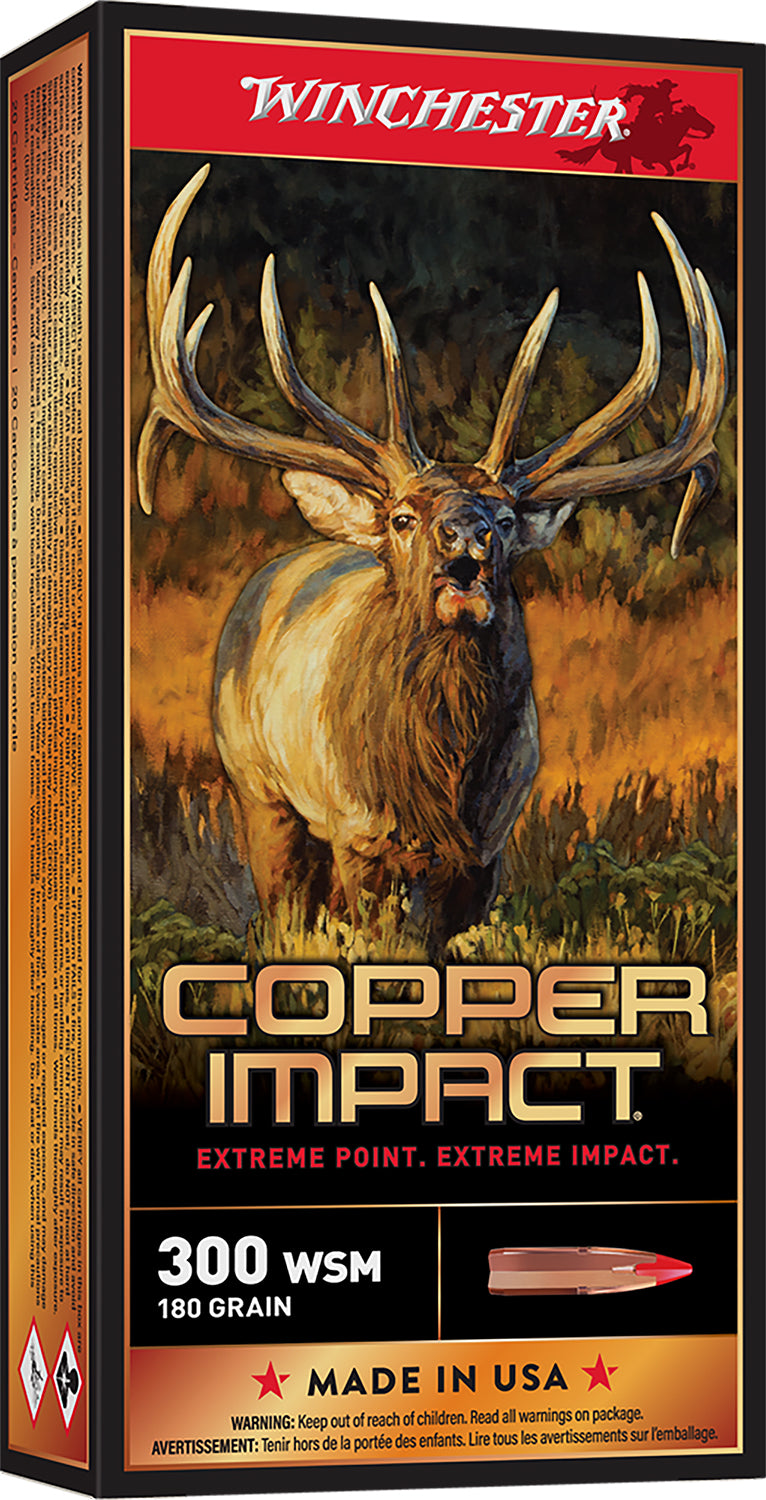 Winchester Ammo X300SCLF2 Copper Impact 300WSM 180gr Copper Extreme Point Lead Free 20 Per Box/10 Case