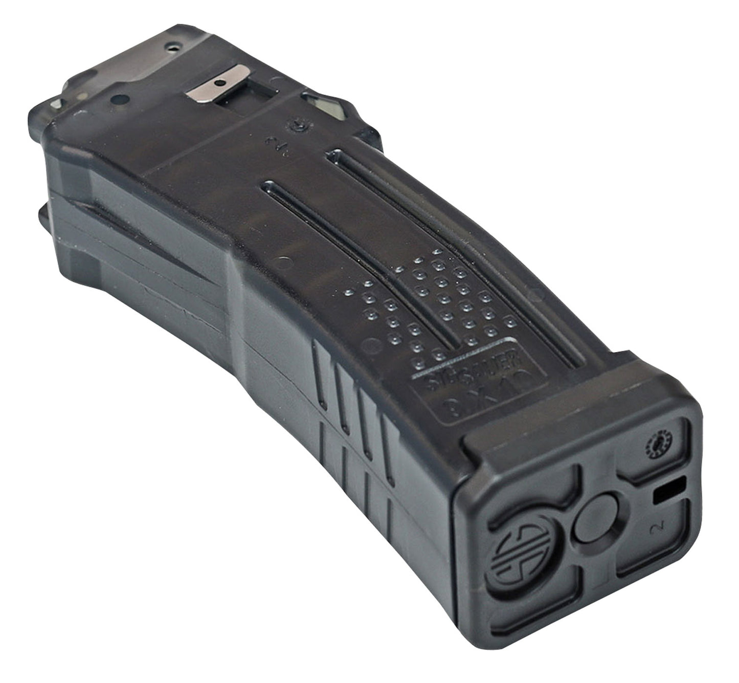 Sig Sauer MAGMPX910KM MPX 10rd 9mm Luger For Sig MPX Gen II/KeyMod Black Translucent Polymer