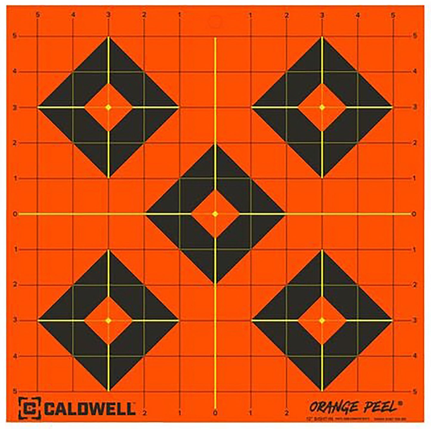 Caldwell 1166105 Orange Peel Self-Adhesive Paper Black/Orange 12" Diamond 25 Pack