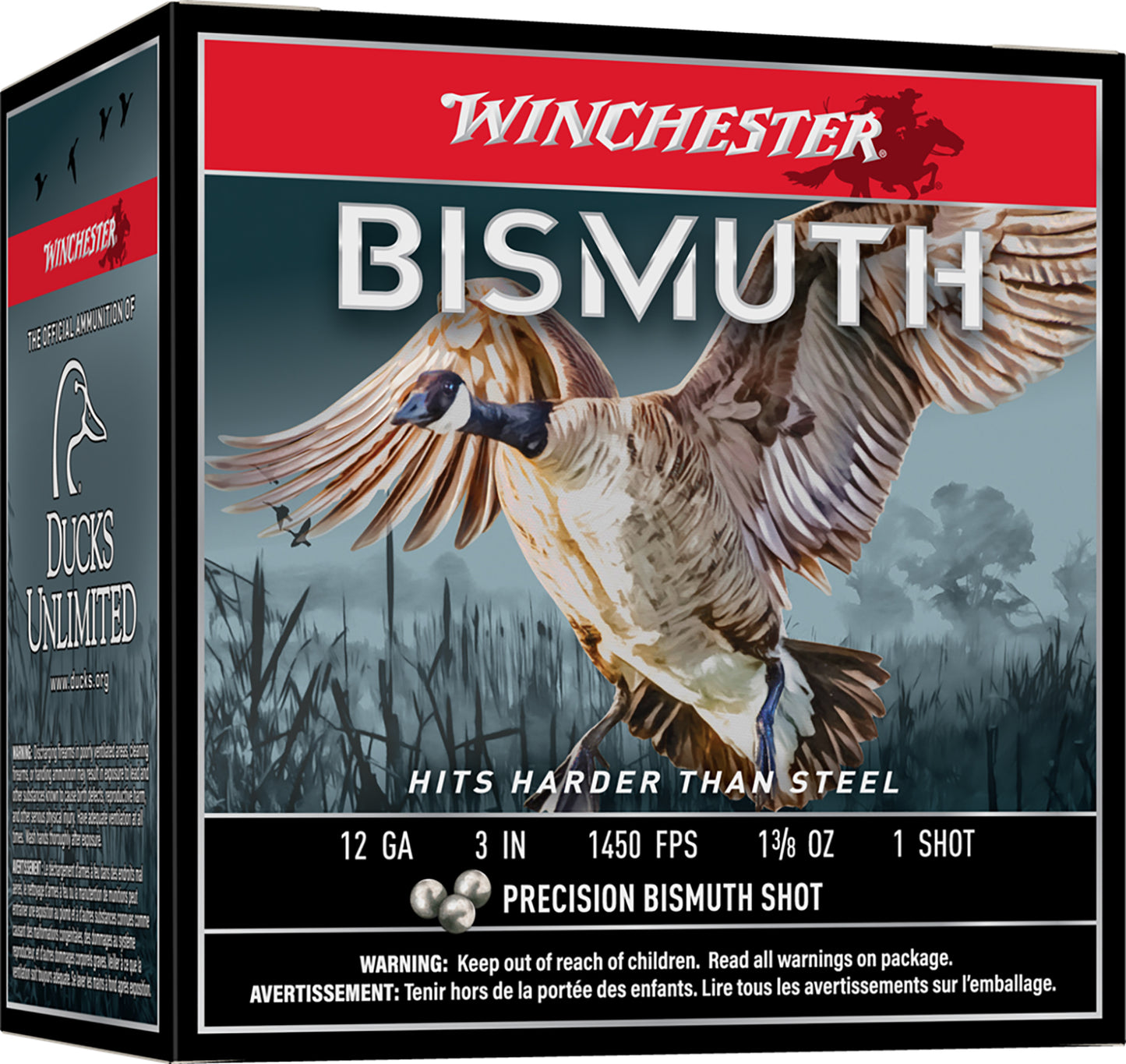 Winchester Ammo SWB1231 Bismuth 12Gauge 3" 1 3/8oz Tin Plated Bismuth 1Shot 25 Per Box/10 Case