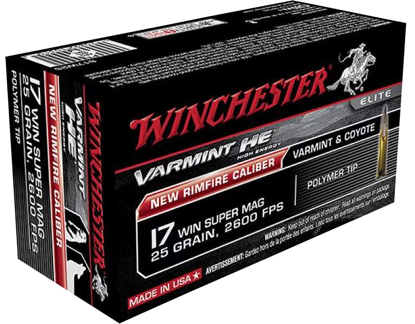 Winchester Ammo X17W25 Super X 17WSM 25gr Jacketed Hollow Point 50 Per Box/10 Case