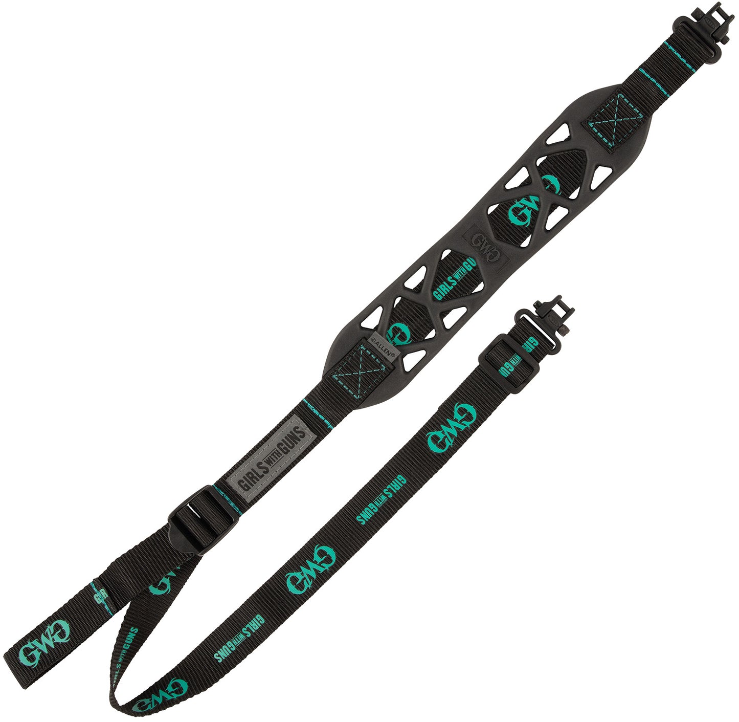 Girls With Guns 8274 Black Label made of Black Rubber with 22.50"-39" OAL, Swivels & Adjustable Design for Rifles