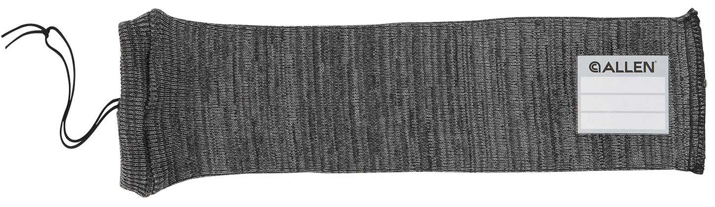 Allen 13170 Stretch Knit Handgun Sock Gray Silicone-Treated Knit w/Custom ID Labeling Holds Handguns 14" L x 3.75" W Interior Dimensions