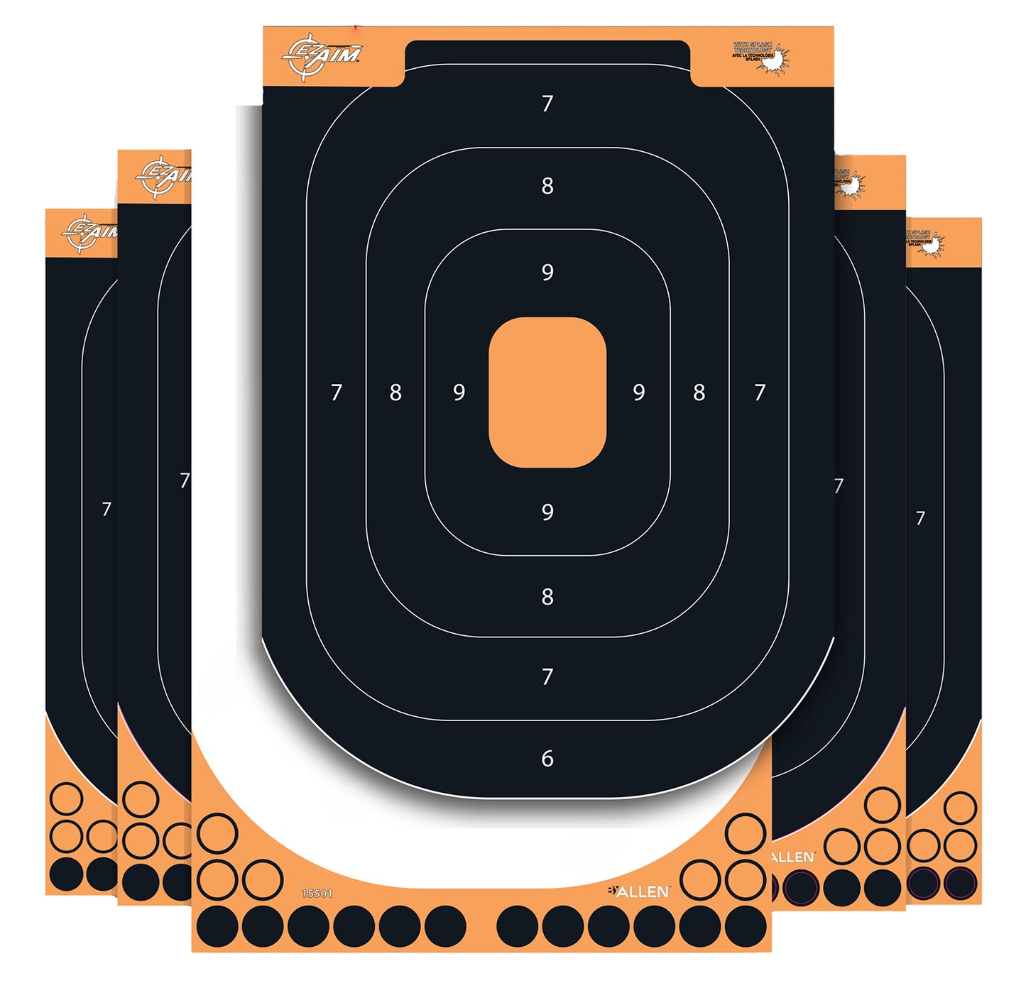 EZ-Aim 1550110 Splash Reactive Self-Adhesive Paper Black/Orange 12"x18" Silhouette 10 Pack