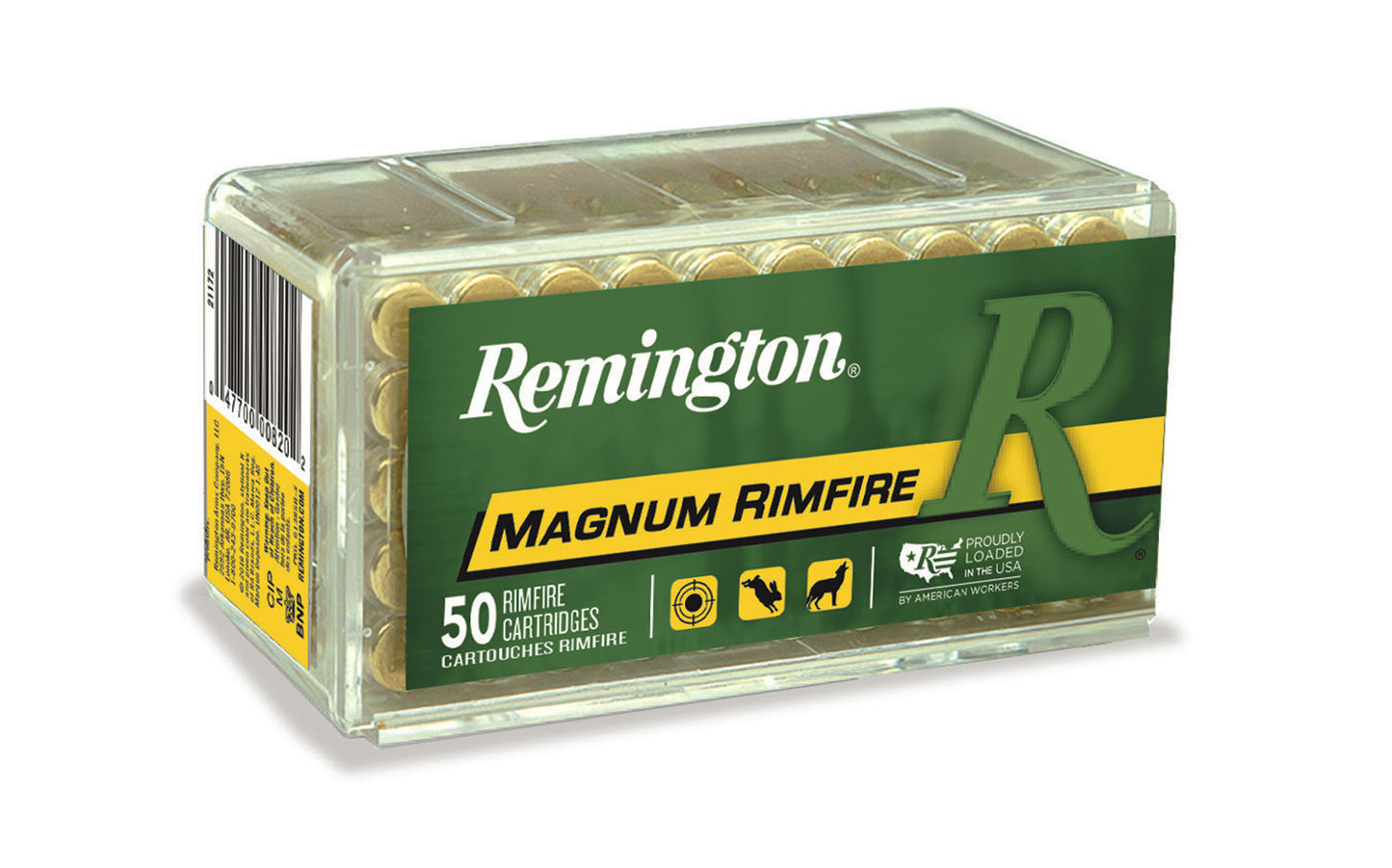 Remington Ammunition 20025 Magnum Rimfire 17HMR 20gr Jacketed Soft Point 50 Per Box/40 Case