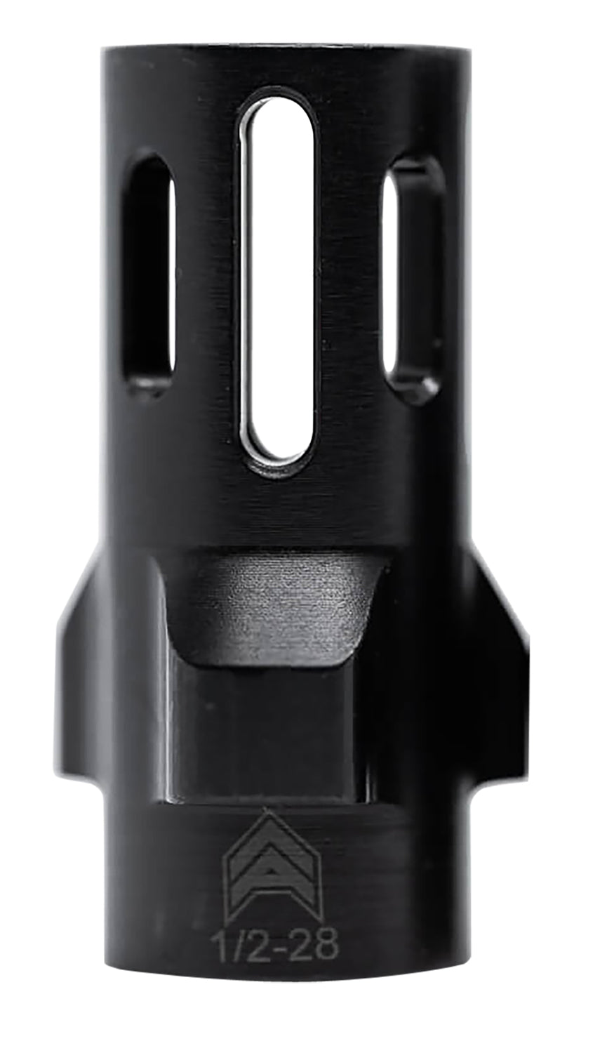 Angstadt Arms AA093LHB28 Flash Hider Black Hardcoat Anodized Steel with 1/2"-28 tpi Threads 1.42" OAL for 9mm Luger
