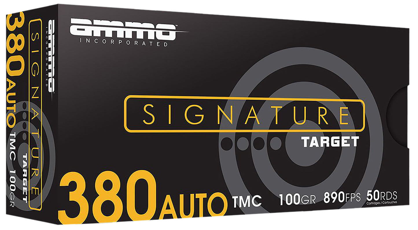 Ammo Inc 380100TMCA50 Signature 380ACP 100gr Total Metal Case 50 Per Box/20 Case