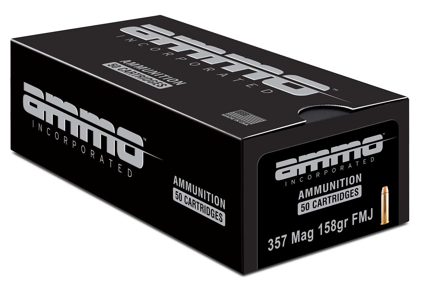 Ammo Inc 357158FMJA50 Signature 357Mag 158gr Full Metal Jacket 50 Per Box/20 Case