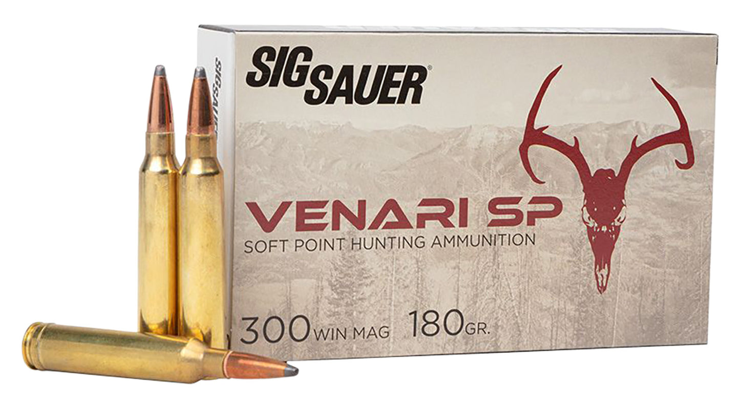 Sig Sauer V300WMSP18020 Venari 300WinMag 180gr Soft Point 20 Per Box/10 Case