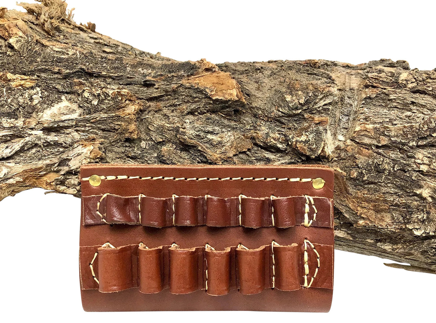 Hunter Company 0675 Cartridge Belt Slide Chestnut Tan Leather 375 Cal 6rd 2"