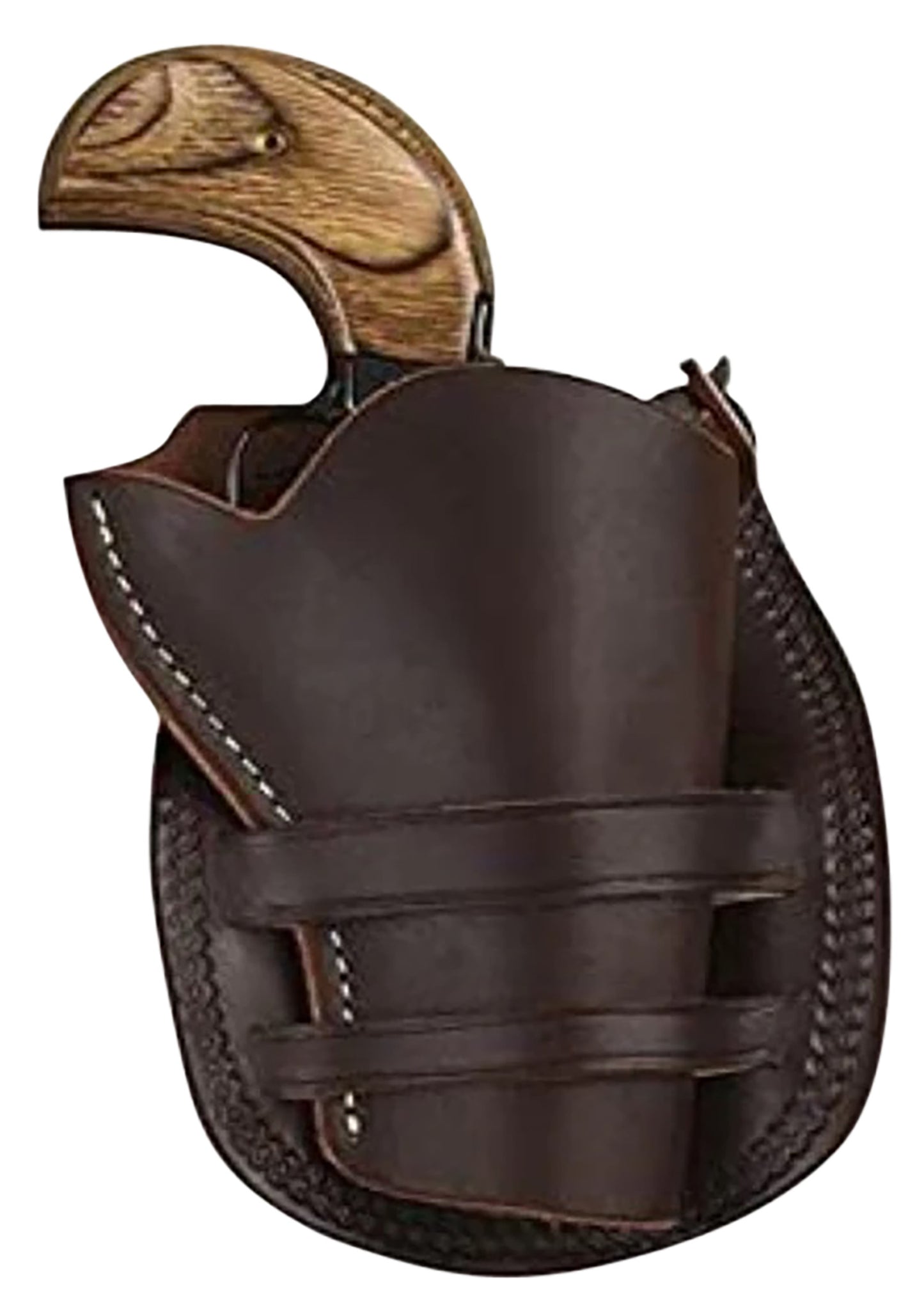Hunter Company 1094-30 Sheriffs Model OWB Size 30 Antique Brown Leather Belt Slide Fits Sheriff Models Fits 3" Barrel Right Hand